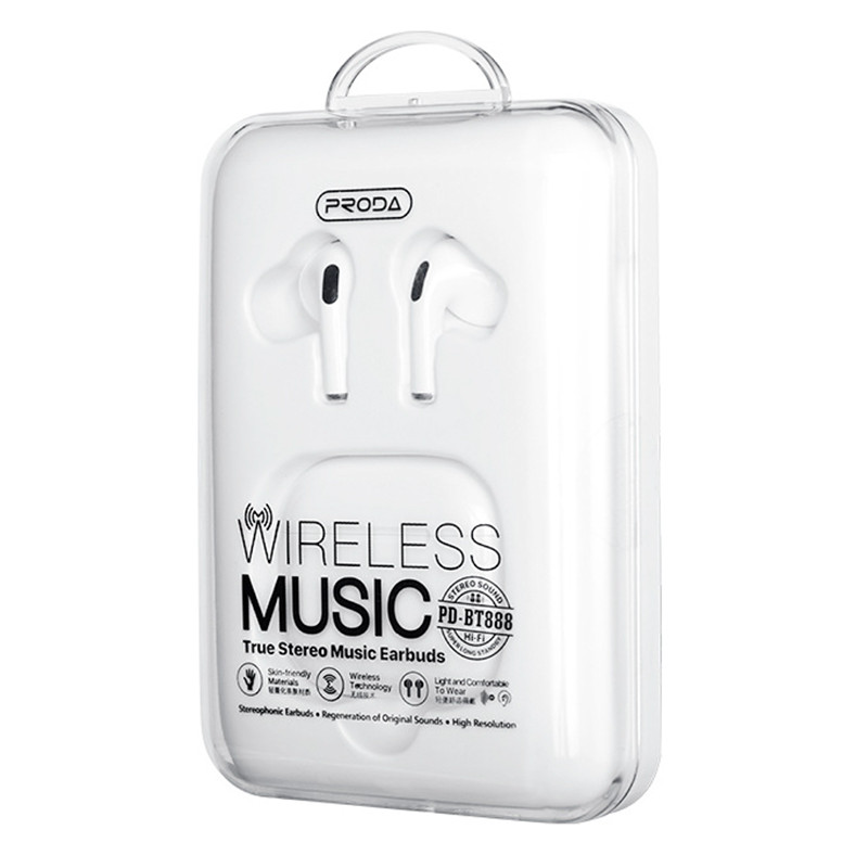 Bluetooth Гарнитура Proda PD-BT888, Wireless Music, White
