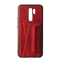 Чехол для Xiaomi Redmi 9 back cover TPU Leather card storage Series, Red