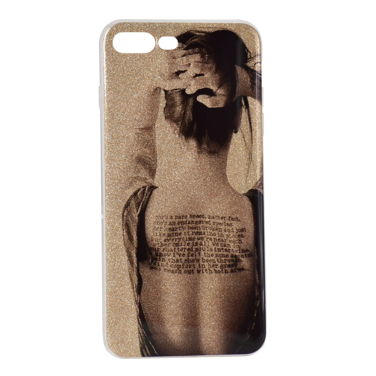 Чехол для Apple iPhone 7 Plus back cover Woman Shine Gel Gold - фото 1 - id-p115018910