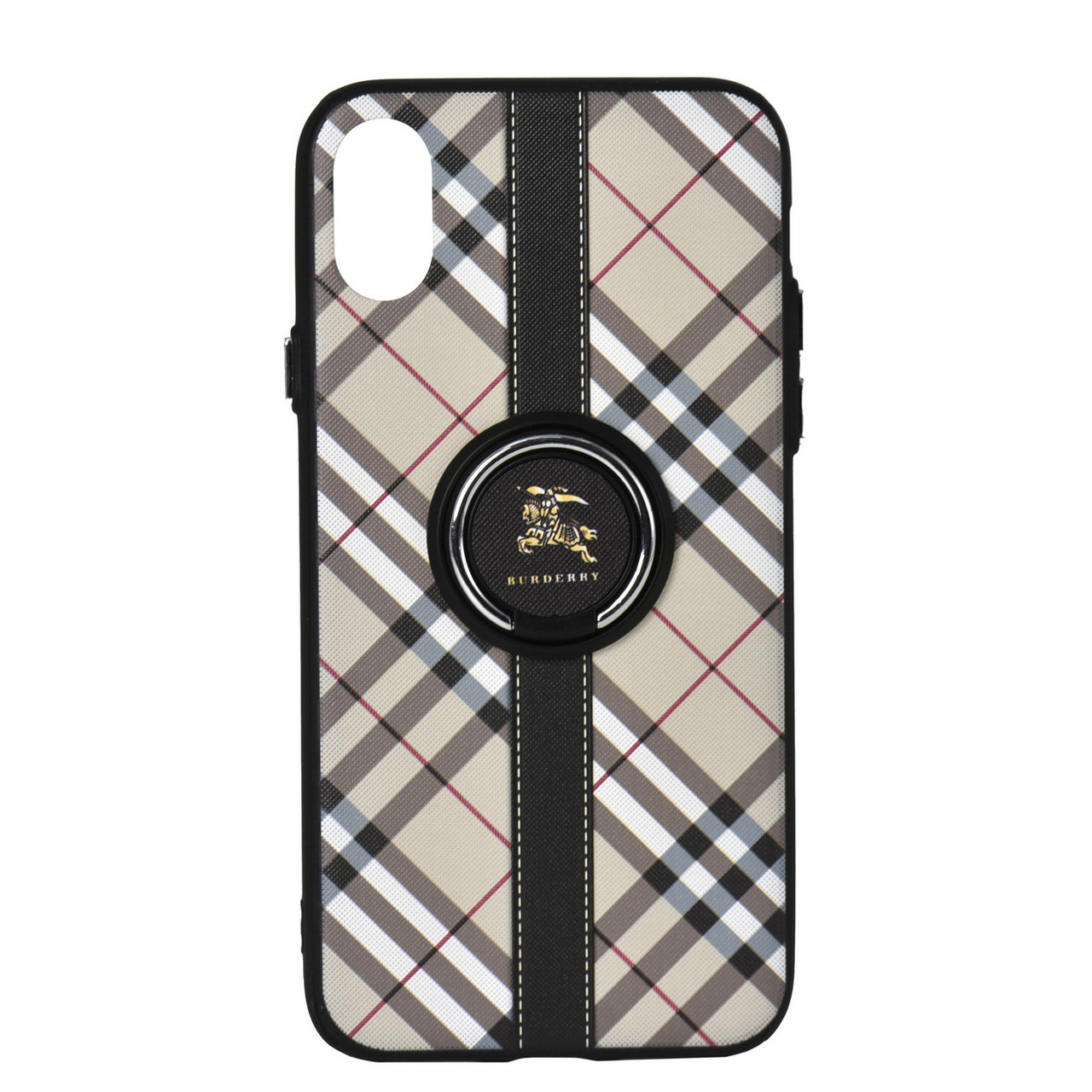 Чехол для Apple iPhone X back cover S&G Burberry +360 Hook White/Black - фото 1 - id-p115053789