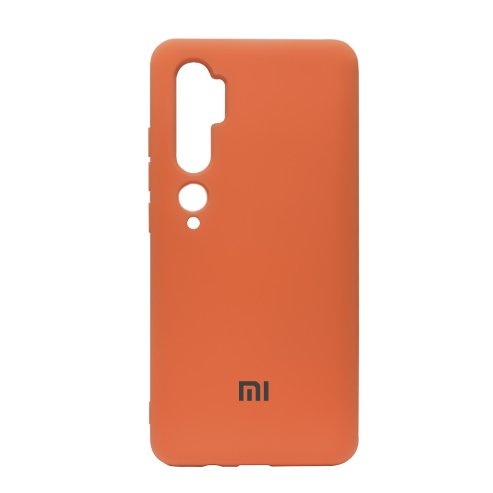 Чехол для Xiaomi Mi Note 10 Pro back cover Silky and soft-touch Silicone Cover V1, Orange - фото 1 - id-p115054419