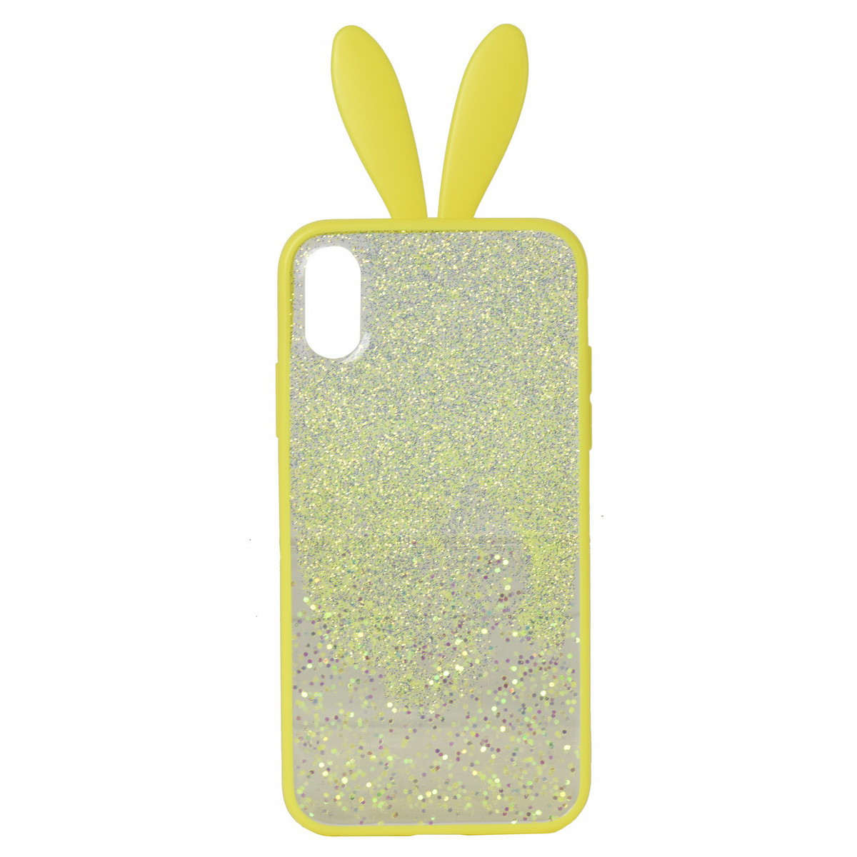 Чехол для Apple iPhone X back cover gel cristal ears Yellow - фото 1 - id-p115021010