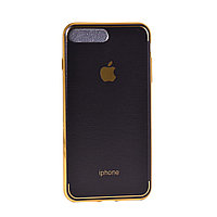 Чехол для Apple iPhone 7 Plus back cover gel Apple Brown/Gold Frame
