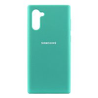 Чехол для Samsung Galaxy Note 10 back cover Silky and soft-touch Silicone Cover, Green