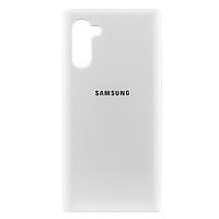 Чехол для Samsung Galaxy Note 10 back cover Silky and soft-touch Silicone Cover, White