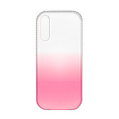 Чехол для Samsung Galaxy A50 back cover TPU Bumper Swarovski Clear/Pink