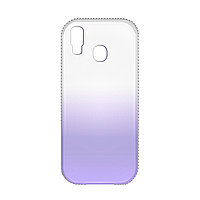 Чехол для Samsung Galaxy A40 back cover TPU Bumper Swarovski Clear/Violet