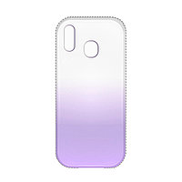 Чехол для Samsung Galaxy A20/A30 back cover TPU Bumper Swarovski Clear/Violet