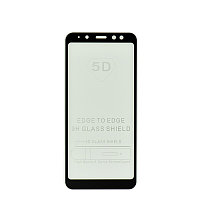 Защитное стекло Samsung Galaxy A8 (2018) 3D Full Glue frame Lion OEM (CU), Black