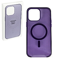 Чехол для Apple iPhone 14 Pro (6.1*) back cover Case with MagSafe, Clear/Purple