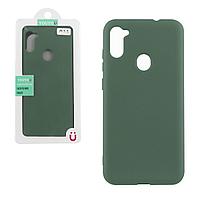 Чехол для Samsung Galaxy A11 back cover YouYou Silky and soft-touch Silicone Cover, Green