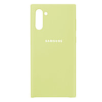 Чехол для Samsung Galaxy Note 10 back cover Silky and soft-touch Silicone Cover, Yellow
