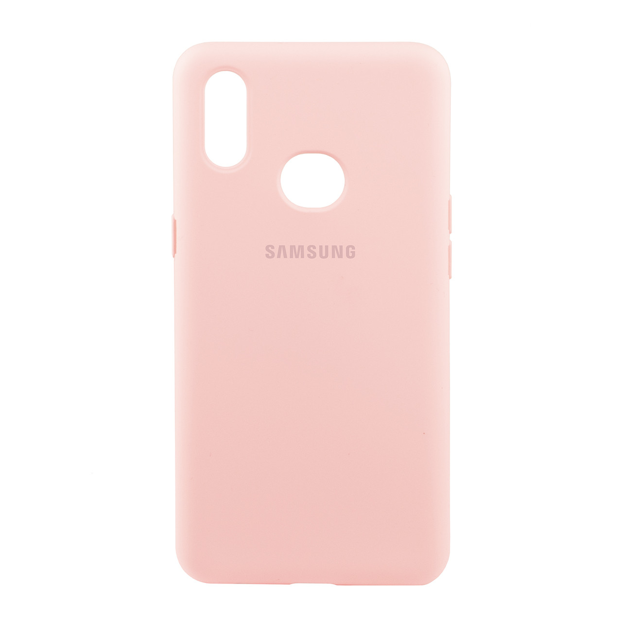 Чехол для Samsung Galaxy A10S back cover Silky and soft-touch Silicone Cover Pink - фото 1 - id-p115047126