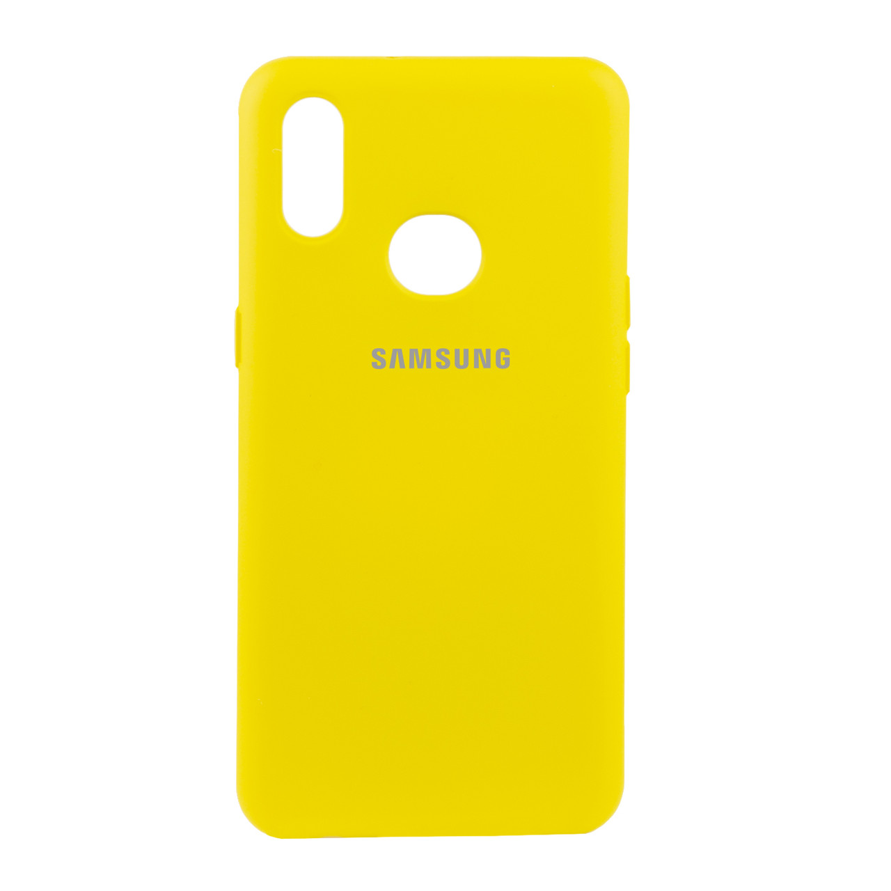 Чехол для Samsung Galaxy A10S back cover Silky and soft-touch Silicone Cover, Yellow - фото 1 - id-p115047127