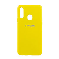 Чехол для Samsung Galaxy A20S back cover Silky and soft-touch Silicone Cover, Yellow