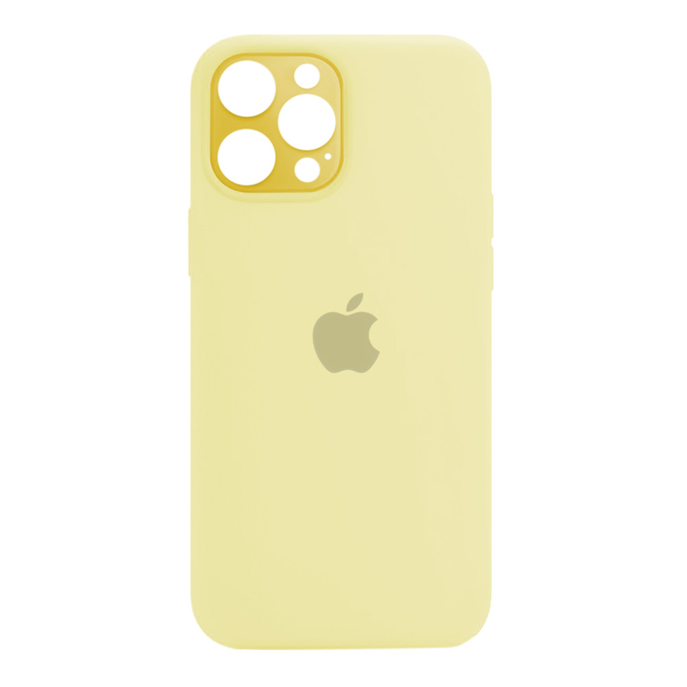 Чехол для Apple iPhone 12 Pro Max (6.7*) back cover Silicone Case cam protection, Lig Yellow - фото 1 - id-p115049277