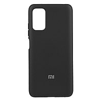 Чехол для Xiaomi Poco M3 Pro back cover Silky and soft-touch Silicone Cover, Black