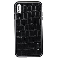 Чехол для Apple iPhone XS Max (6.5*) back cover G-Case Monte Carlo Croc Leather Black