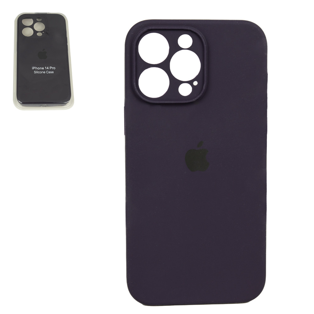 Чехол для Apple iPhone 14 Pro (6.1*) back cover Silicone Case cam protection, Dark Purple - фото 1 - id-p115021338