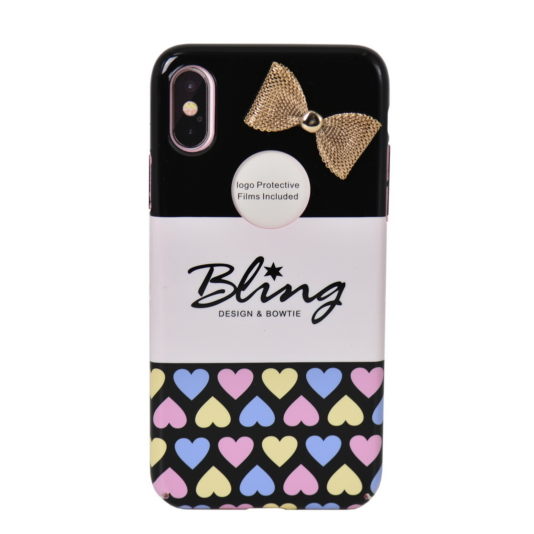 Чехол для Apple iPhone X back cover X-Fitted Case Bling M Secret Heart P8JSX plastic Black/mix color - фото 1 - id-p115054563