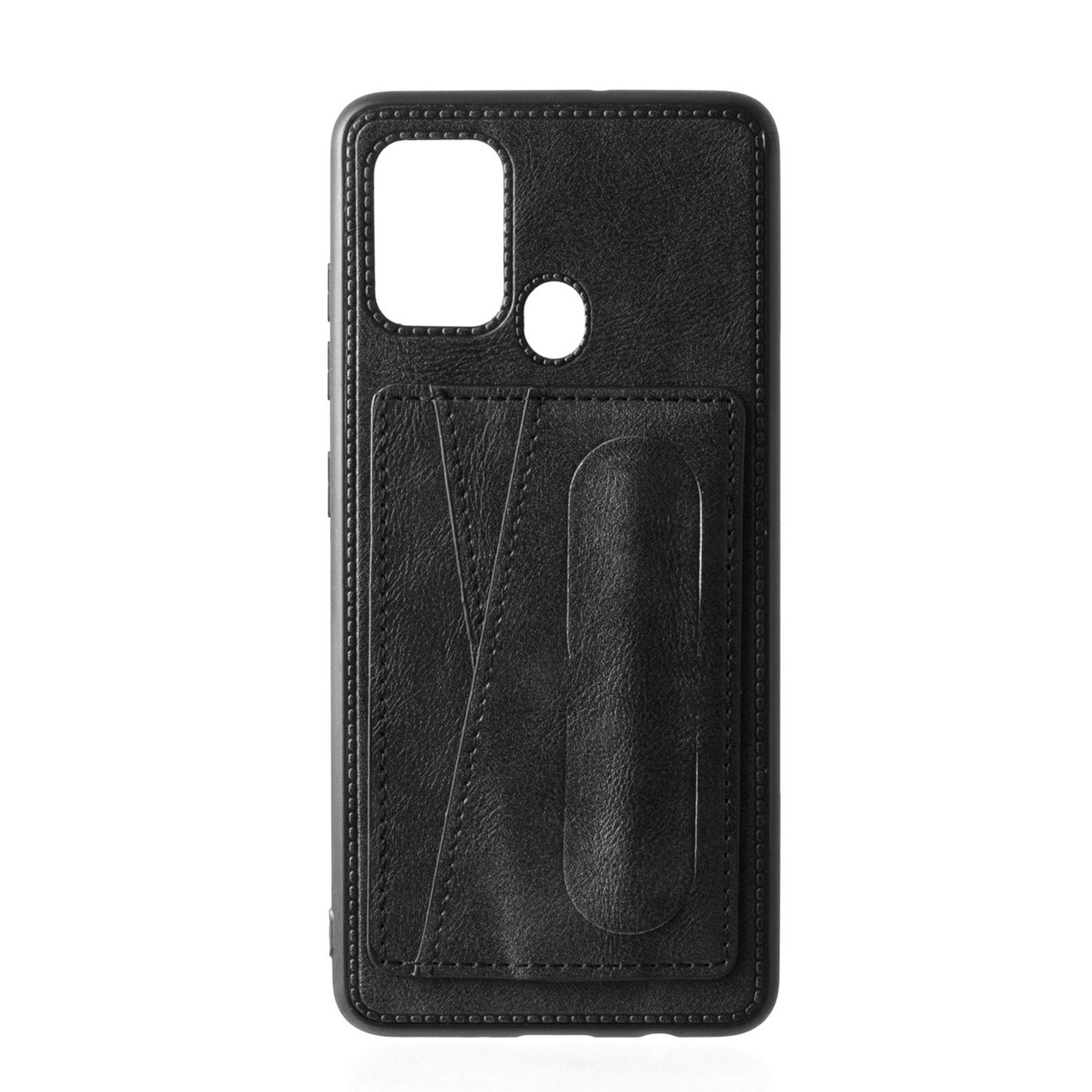 Чехол для Samsung Galaxy A21S back cover TPU Leather card storage Series, Black - фото 1 - id-p115054233