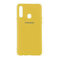 Чехол для Samsung Galaxy A20S back cover Silky and soft-touch Silicone Cover V1, Yellow
