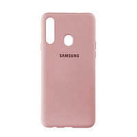 Чехол для Samsung Galaxy A20S back cover Silky and soft-touch Silicone Cover V1, Pink