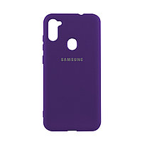 Чехол для Samsung Galaxy A11 back cover Silky and soft-touch Silicone Cover V1, Purple
