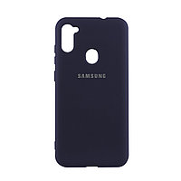 Чехол для Samsung Galaxy A11 back cover Silky and soft-touch Silicone Cover V1, Dark Blue
