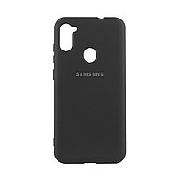 Чехол для Samsung Galaxy A11 back cover Silky and soft-touch Silicone Cover V1, Black