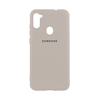 Чехол для Samsung Galaxy A11 back cover Silky and soft-touch Silicone Cover V1, Beige
