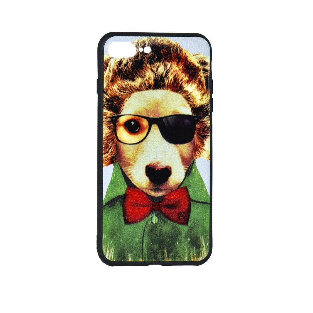 Чехол для Apple iPhone 7 Plus back cover Dog gel Black/mix color - фото 1 - id-p115054319