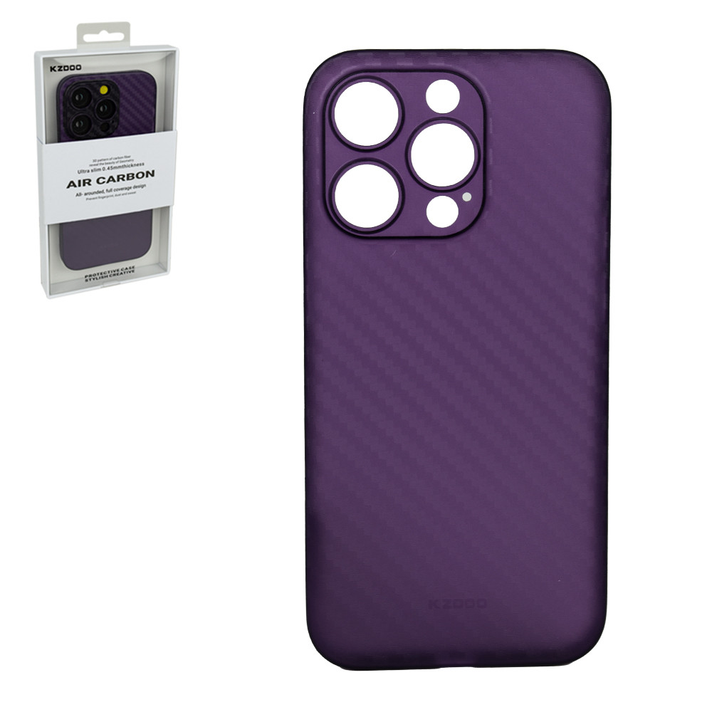 Чехол для Apple iPhone 14 Pro (6.1*) back cover KZDOO, Air Carbon, Purple - фото 1 - id-p115021383