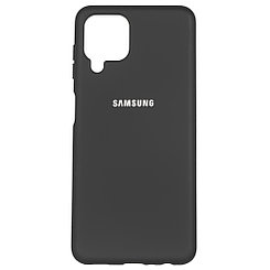 Чехол для Samsung Galaxy A22 back cover Silky and soft-touch Silicone Cover, Black