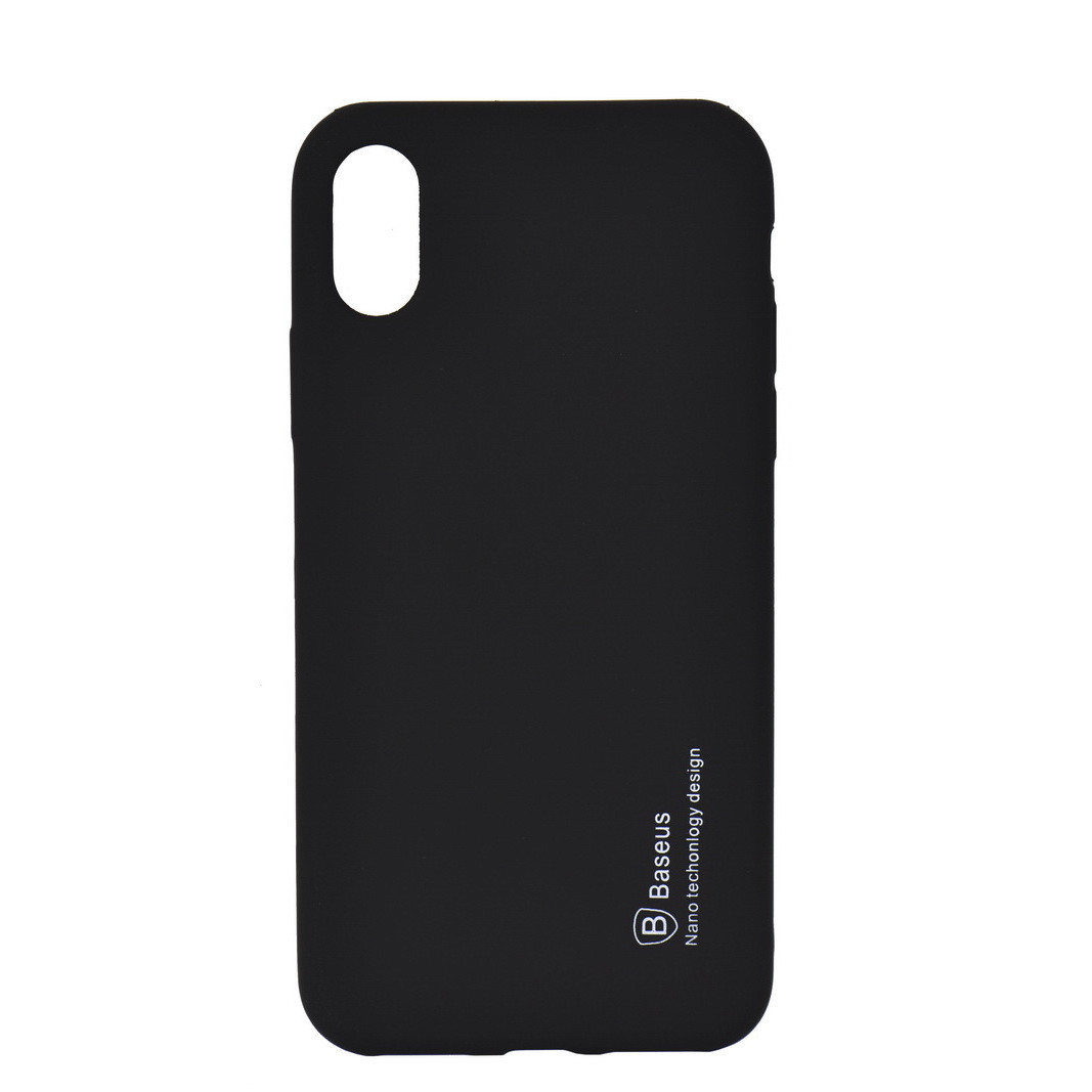 Чехол для Apple iPhone X back cover Baseus gel Matt Black oem - фото 1 - id-p115017965