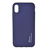 Чехол для Apple iPhone X back cover Baseus gel Matt Blue oem