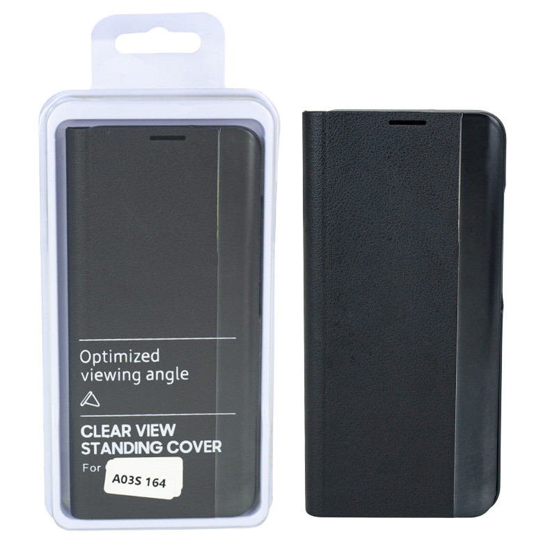 Чехол для Samsung Galaxy A03S book cover Clear View Standing Cover, Black - фото 1 - id-p115022124