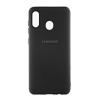 Чехол для Samsung Galaxy A20/A30 back cover Silky and soft-touch Silicone Cover OEM, Black