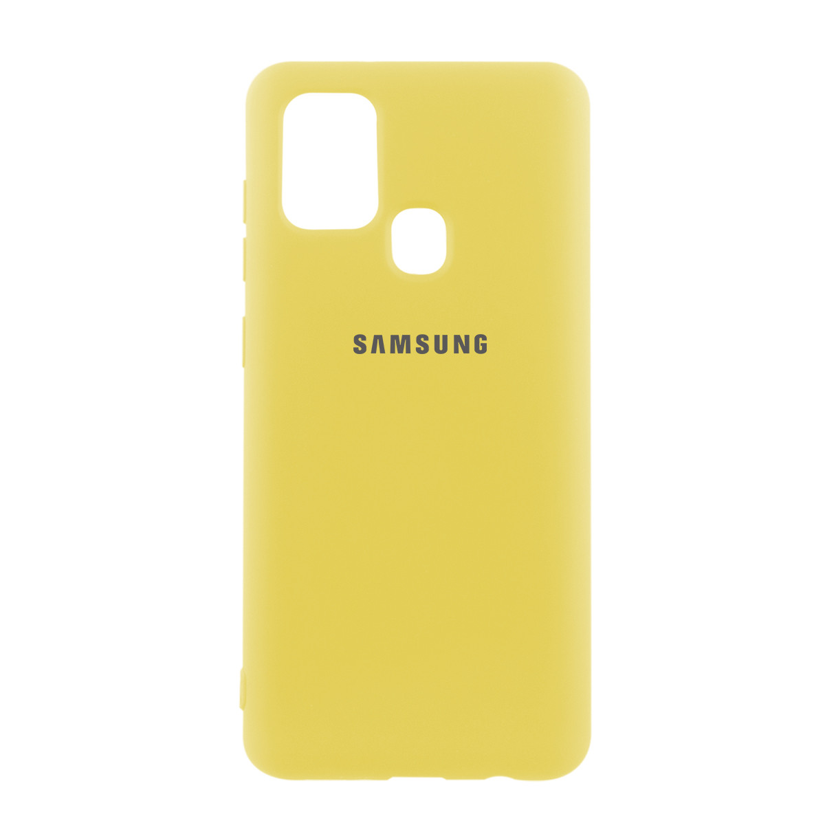 Чехол для Samsung Galaxy A21S back cover Silky and soft-touch Silicone Cover OEM, Yellow - фото 1 - id-p115022671