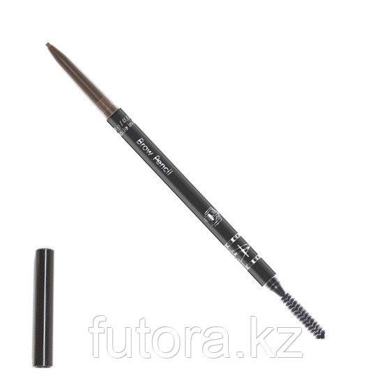 Карандаш для бровей "Make Up Atelier - HD Brow Pencil - Brunette" с выдвижным стержнем и ёршиком.