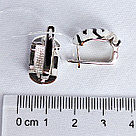 Серьги Италия M358 серебро с родием вставка эмаль, фото 3