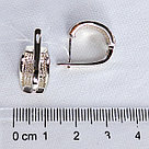 Серьги Италия M118 серебро с родием вставка эмаль, фото 3