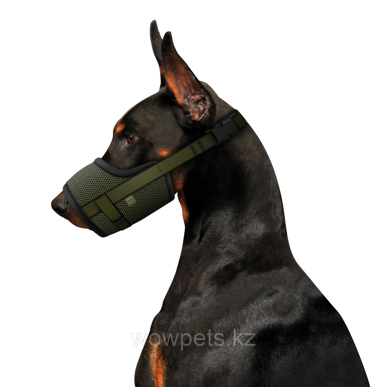 Намордник из сетки для собак WAUDOG PRO, пластиковий фастекс, размер L (О 25-34 см) хаки - фото 2 - id-p115060491