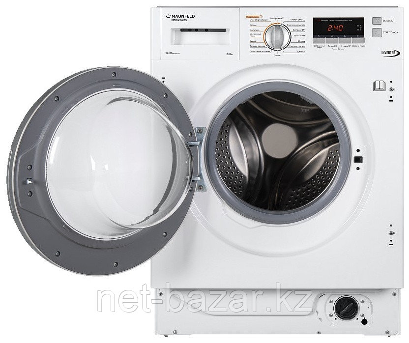 Встраиваемая стиральная машина с сушкой и инвертором MAUNFELD MBWM1486S - фото 2 - id-p114399744