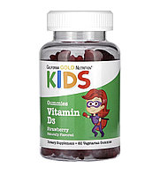 California gold nutrition витамин D3 для детей, 60 жевательных таблеток