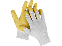Перчатки STAYER "МASTER" трикотажные, обливная ладонь из латекса, х/б, 13 класс, S-M