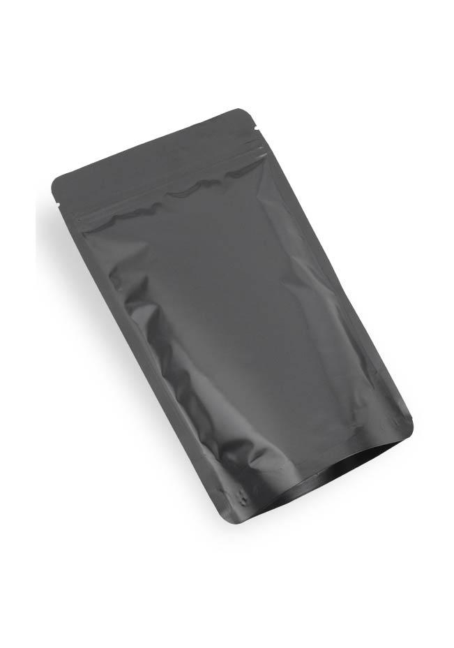 Матовый черный алюминиевый дой-пак пакет с замком 100 штук - фото 5 - id-p114936548