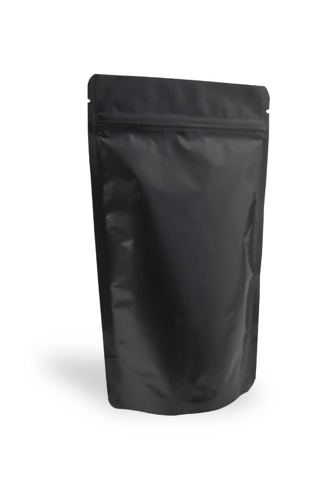 Матовый черный алюминиевый дой-пак пакет с замком 50 шт - фото 1 - id-p115113289