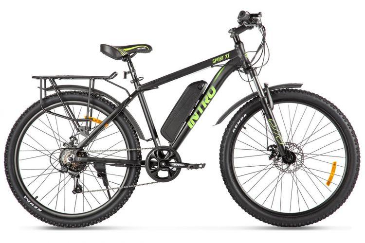 Электровелосипед Eltreco Intro Sport XT (Черно-зеленый) - фото 1 - id-p115113652