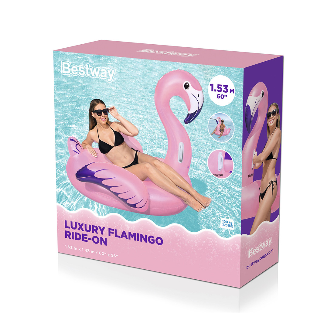 Надувная игрушка Bestway 41475 в форме фламинго для плавания - фото 3 - id-p114674550